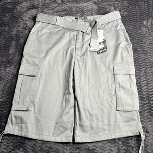 Refuel Classic Cargo Men's Shorts‎ Belted Gray Size 40 NWT